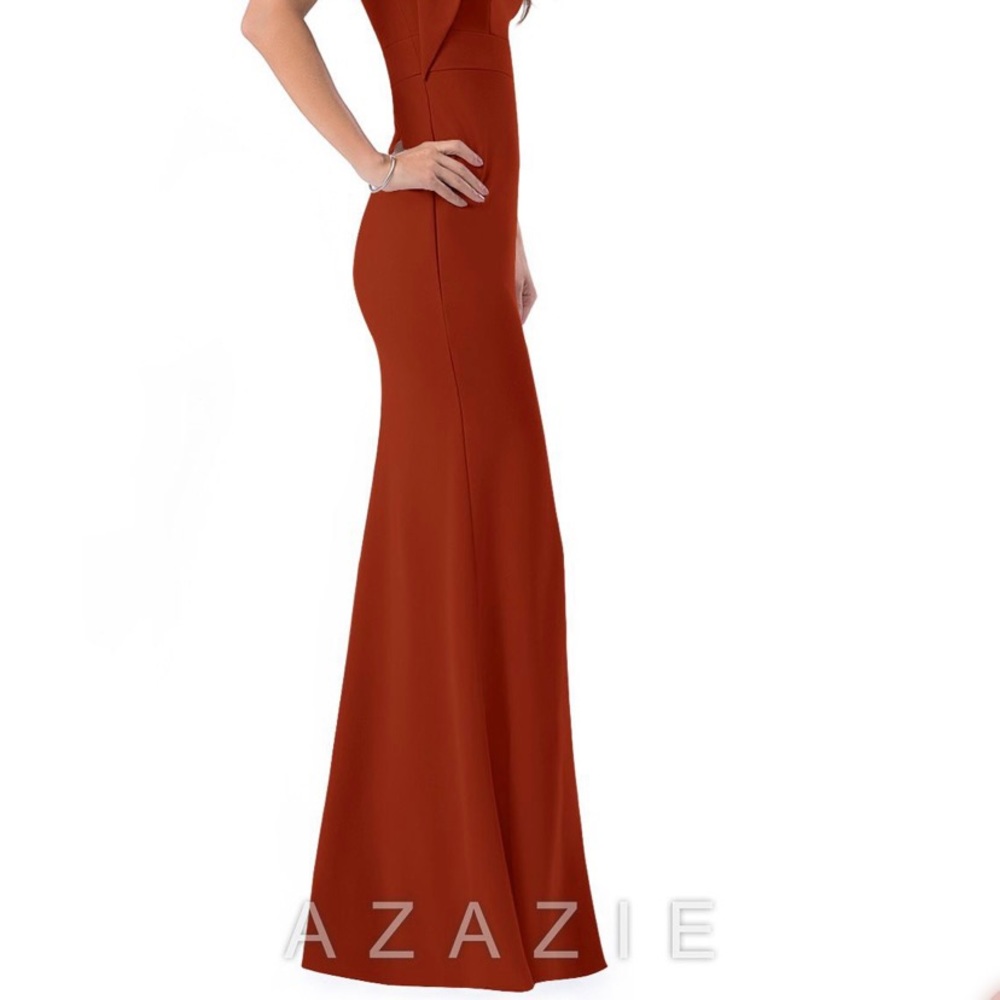 Azazie Rinna Rust Dress - Picture 2 of 6
